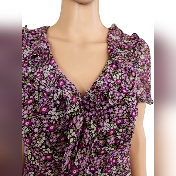 Rabbit Rabbit Rabbit Purple Floral Flitter Dress - Picture 9 of 10